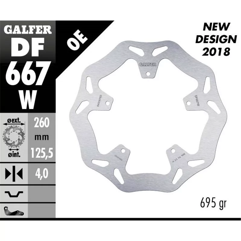 Galfer DF667W Disque De Frein Wave Fixe Galfer DF667W Disque De Frein Wave Fixe