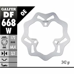 Galfer DF668W Brake Disco Wave Fixed
