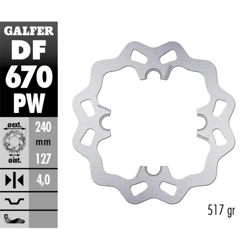Galfer DF670PW Disco De Freno Wave Track Galfer DF670PW Disco De Freno Wave Track