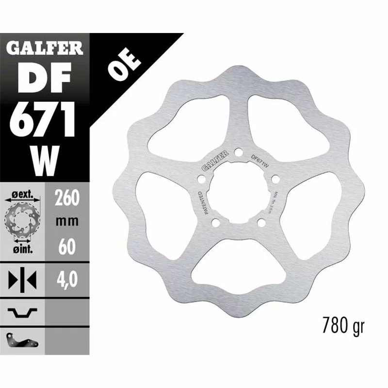 Galfer DF671W Brake Disco Wave Fixed