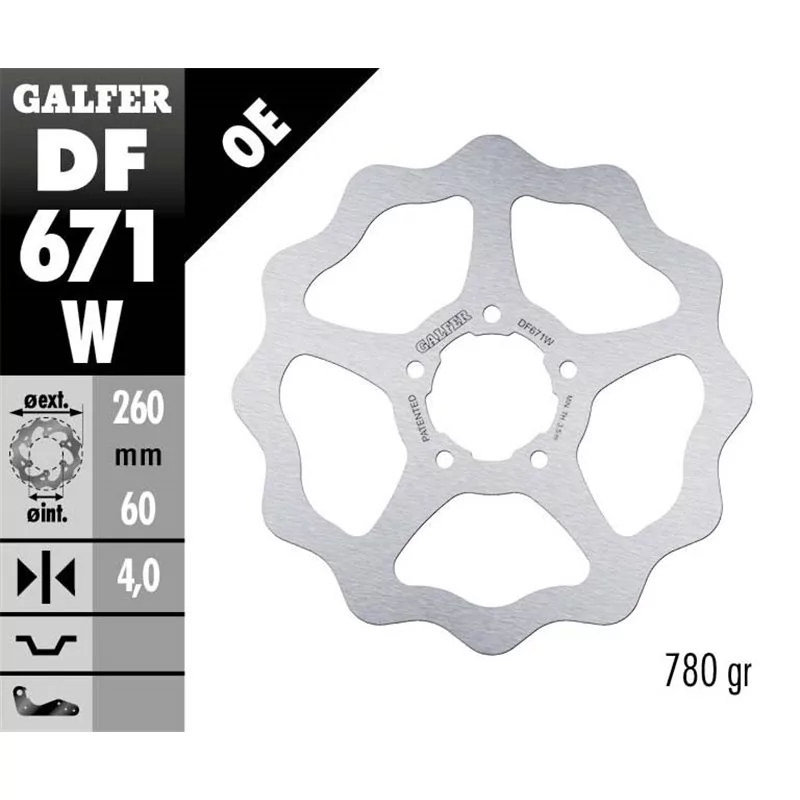 Galfer DF671W Bremsscheibe Wave Fixiert Galfer DF671W Bremsscheibe Wave Fixiert