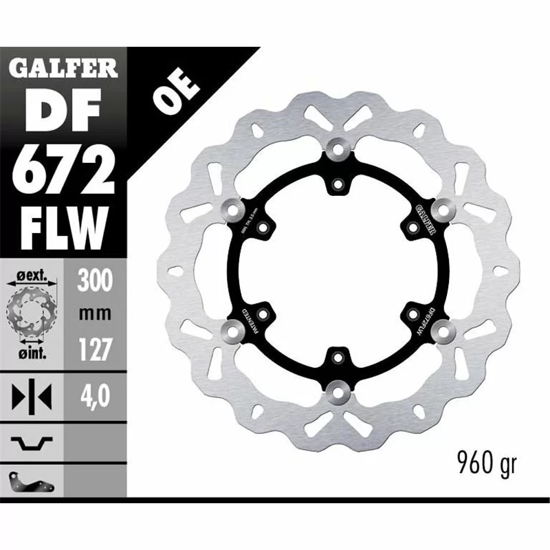 Galfer DF672FLW Disque de Frein Wave Flottant
