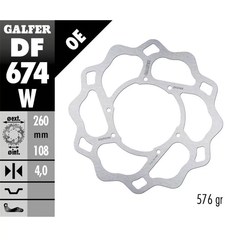 Galfer DF674W Disco Freno Wave Fisso Galfer DF674W Disco Freno Wave Fisso