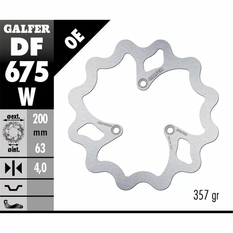 Galfer DF675W Brake Disco Wave Fixed