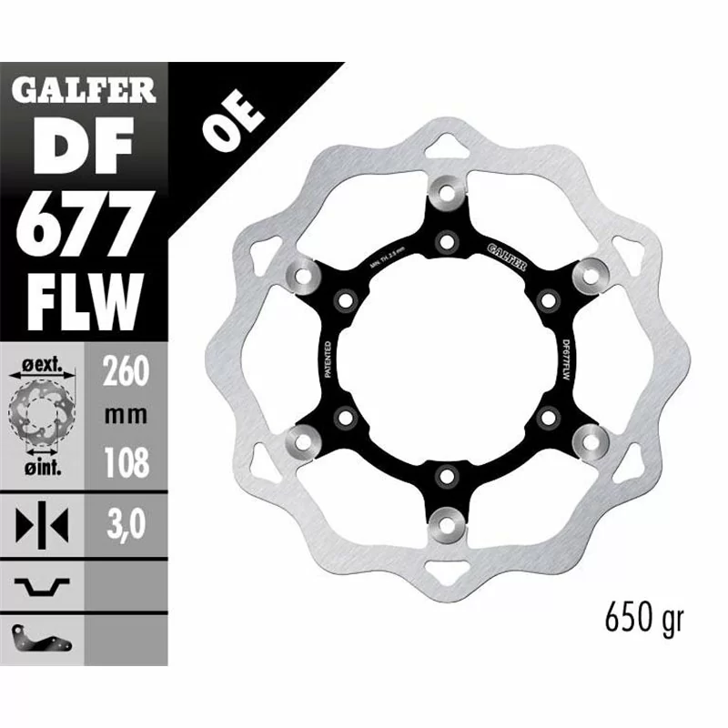 Galfer DF677FLW Brake Disc Wave Floating
