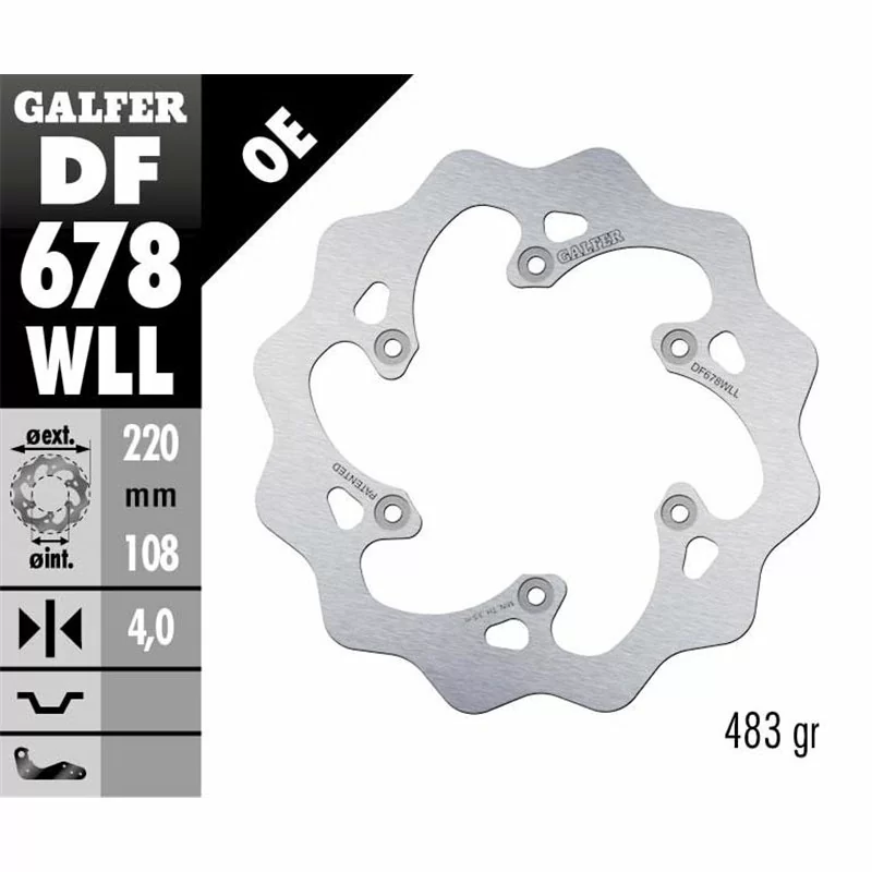 Galfer DF678WLL Brake Disco Wave Fixed