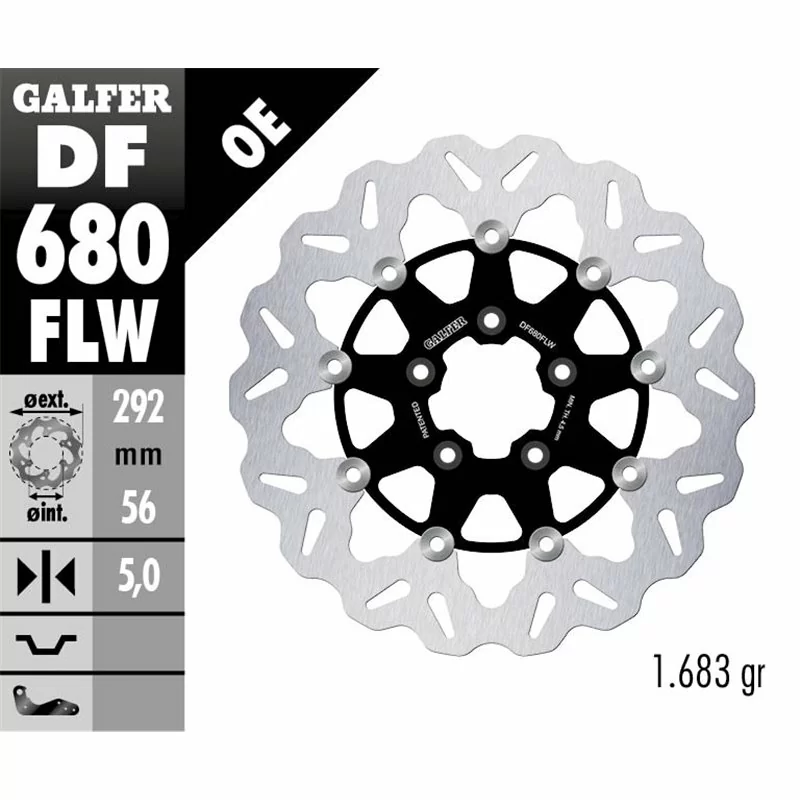 Galfer DF680FLW Brake Disc Wave Floating