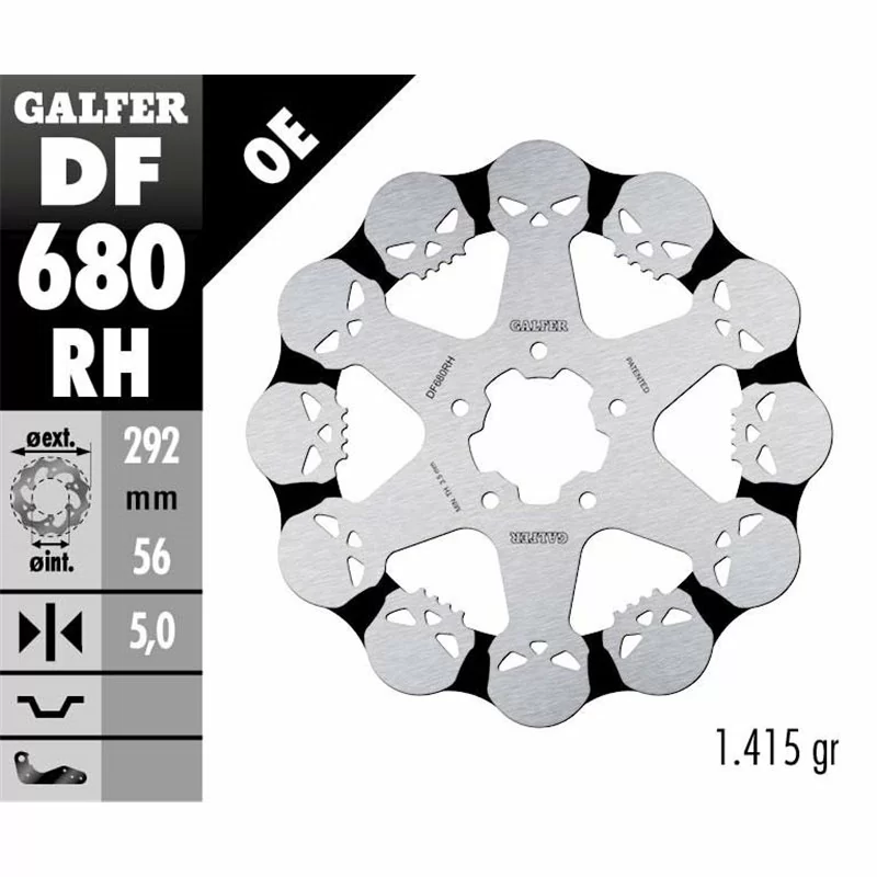Galfer DF680RH Brake Disco Wave Fixed