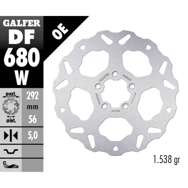 Galfer DF680W Brake Disc Wave Fixed