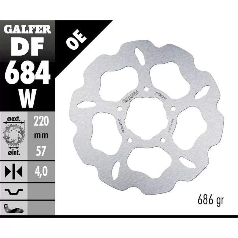 Galfer DF684W Brake Disco Wave Fixed