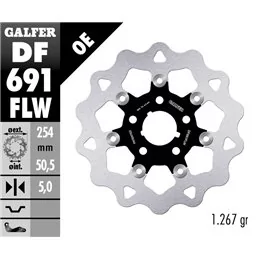 Galfer DF691FLW Disque de Frein Wave Flottant