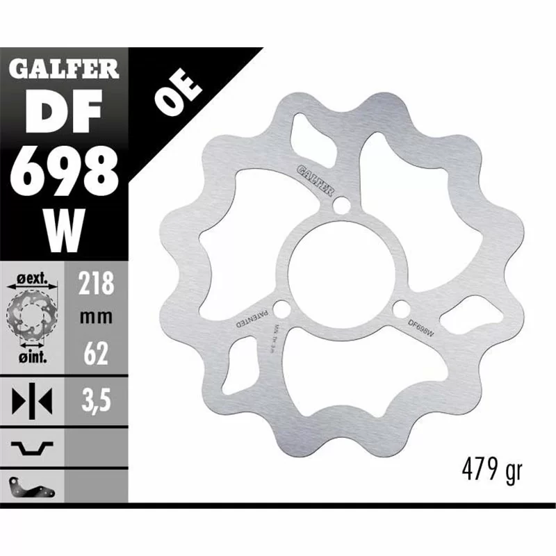 Galfer DF698W Brake Disco Wave Fixed