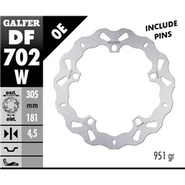 Galfer DF702W Brake Disco Wave Fixed