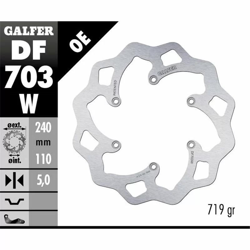 Galfer DF703W Brake Disco Wave Fixed