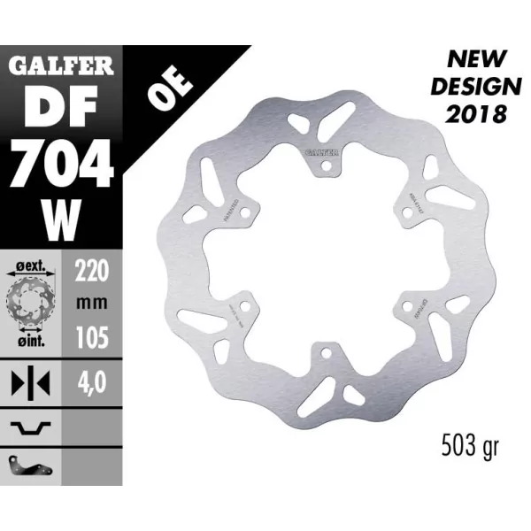 Galfer DF704W Brake Disc Wave Fixed