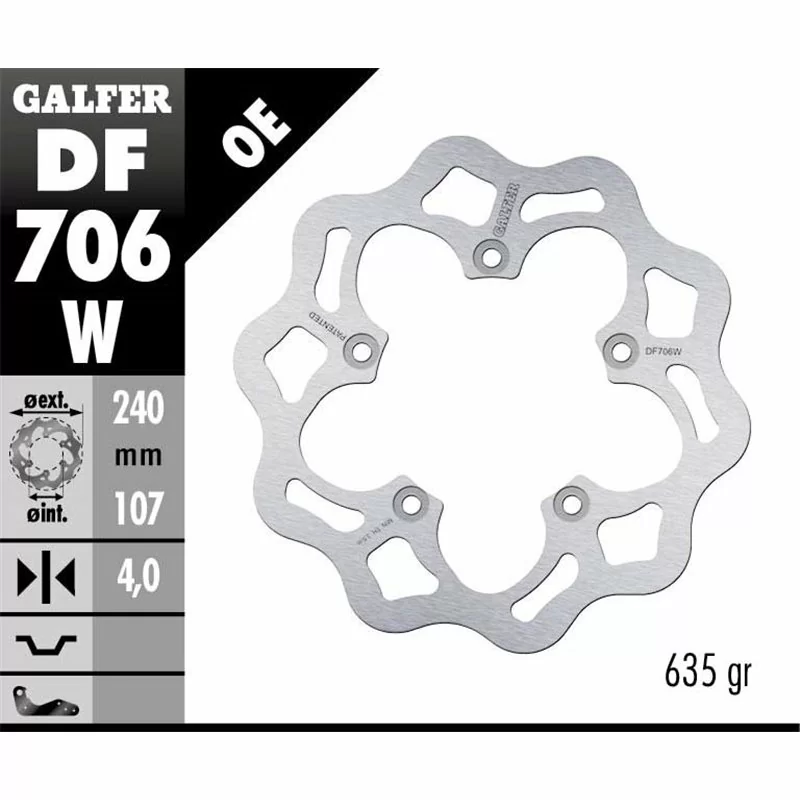 Galfer DF706W Brake Disco Wave Fixed