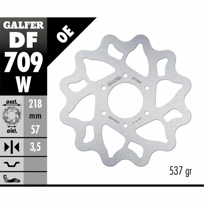 Galfer DF709W Brake Disco Wave Fixed