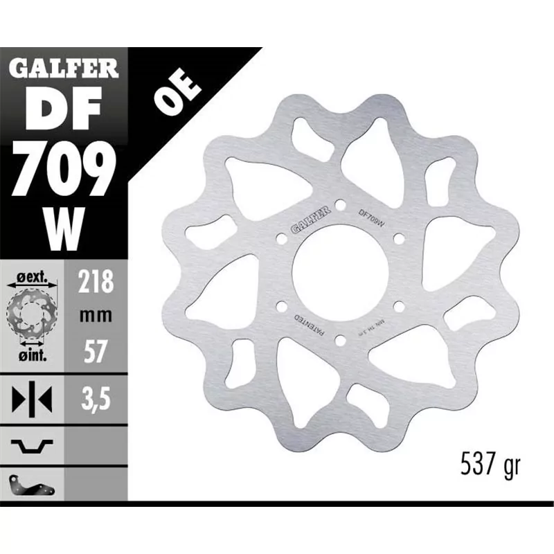 Galfer DF709W Bremsscheibe Wave Fixiert Galfer DF709W Bremsscheibe Wave Fixiert