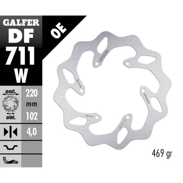 Galfer DF711W Brake Disc Wave Fixed
