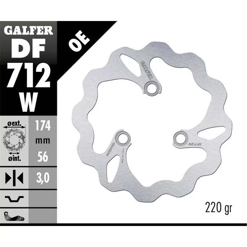 Galfer DF712W Disco Freno Wave Fisso Galfer DF712W Disco Freno Wave Fisso