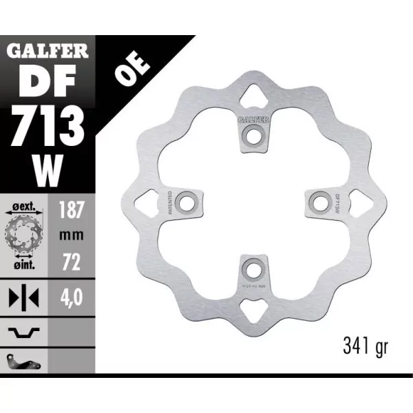 Galfer DF713W Brake Disc Wave Fixed