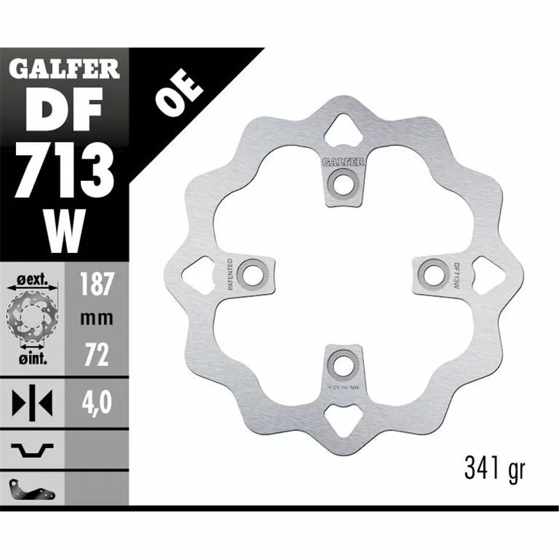 Galfer DF713W Brake Disco Wave Fixed