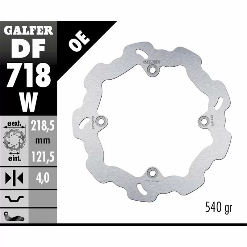 Galfer DF718W Brake Disco Wave Fixed