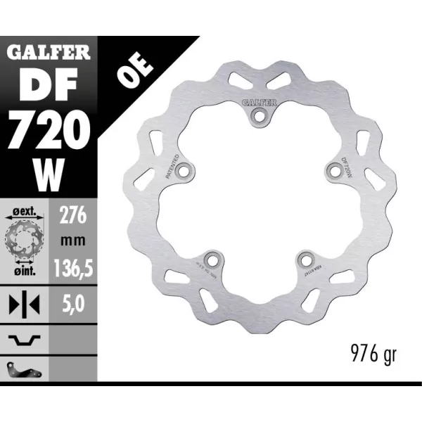 Galfer DF720W Brake Disc Wave Fixed