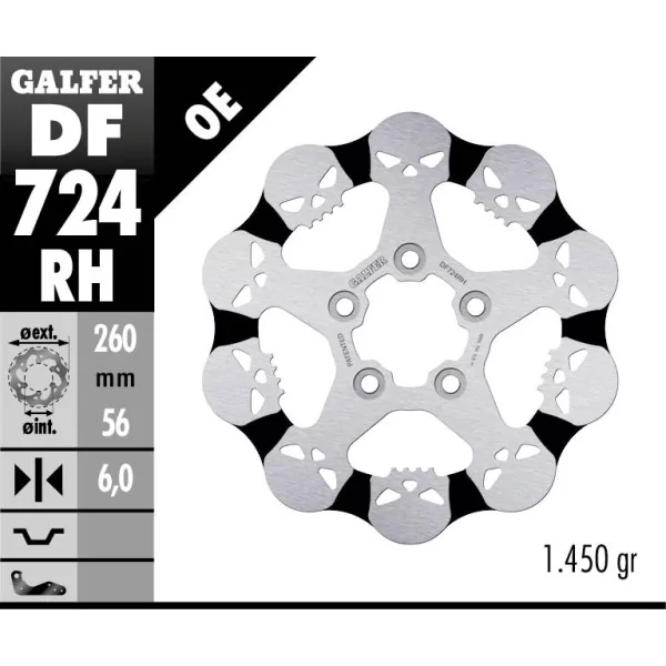 Galfer DF724RH Brake Disc Wave Fixed