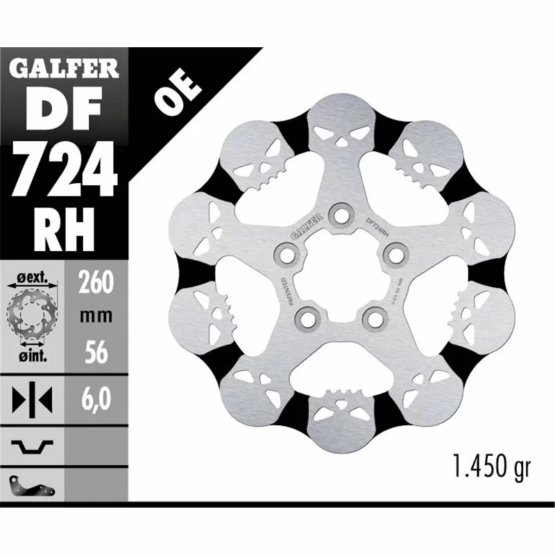 Galfer DF724RH Disque De Frein Wave Fixe