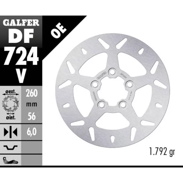 Galfer DF724V Brake Disc Wave Fixed