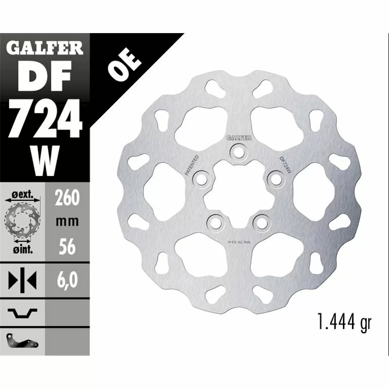 Galfer DF724W Brake Disco Wave Fixed