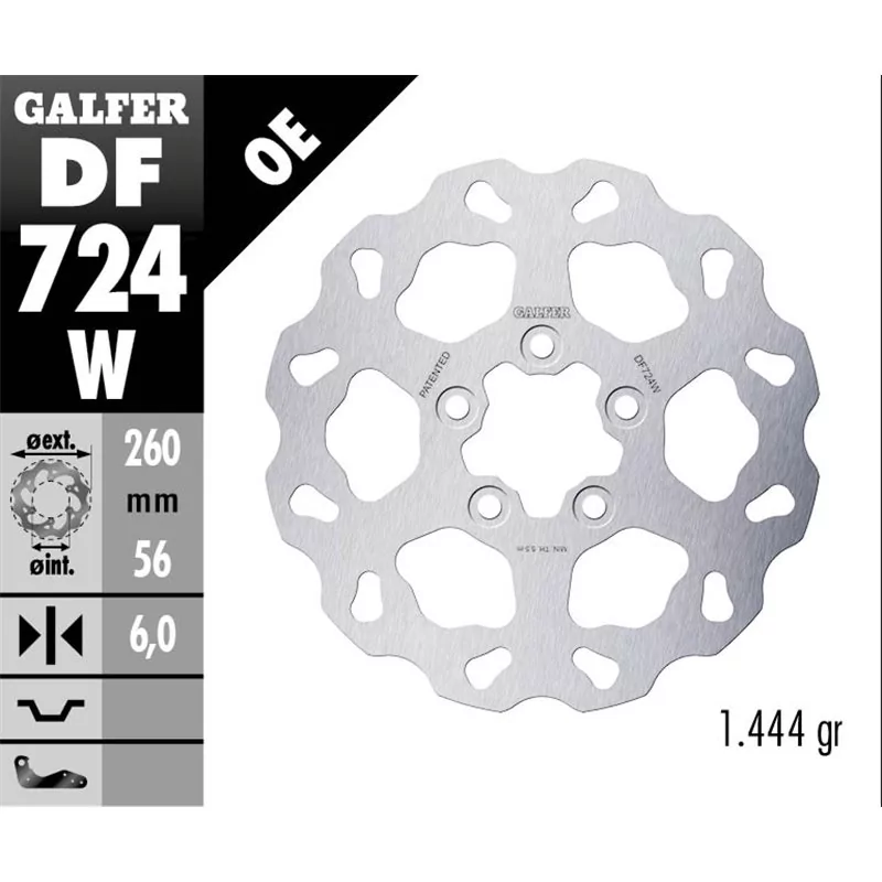 Galfer DF724W Bremsscheibe Wave Fixiert Galfer DF724W Bremsscheibe Wave Fixiert