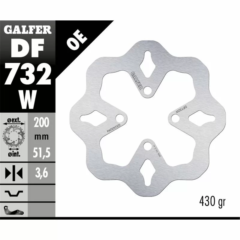 Galfer DF732W Brake Disco Wave Fixed