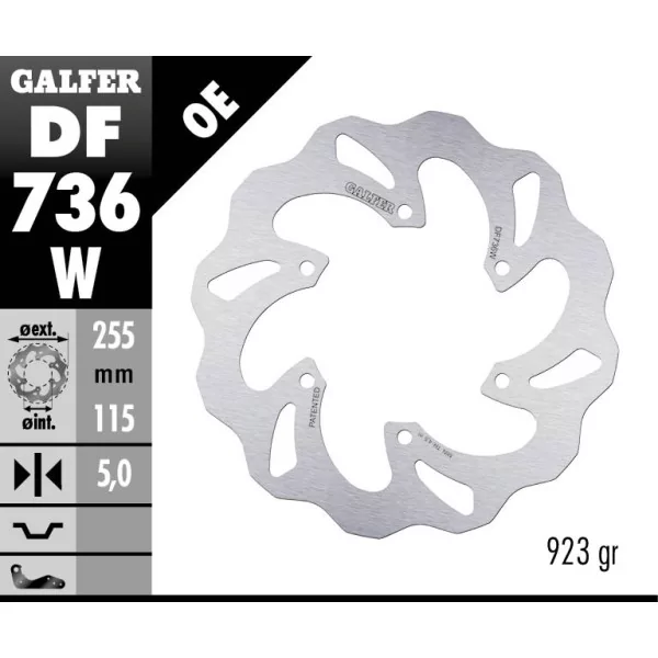 Galfer DF736W Brake Disc Wave Fixed