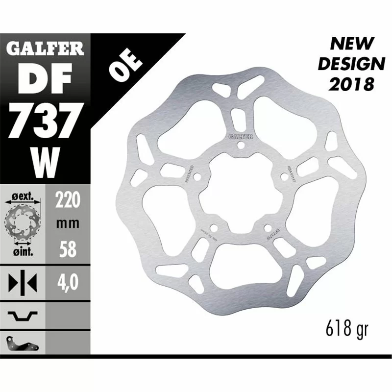 Galfer DF737W Brake Disco Wave Fixed
