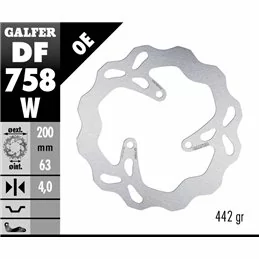 Galfer DF758W Brake Disco Wave Fixed