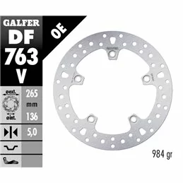 Galfer DF763V Brake Disco Wave Fixed