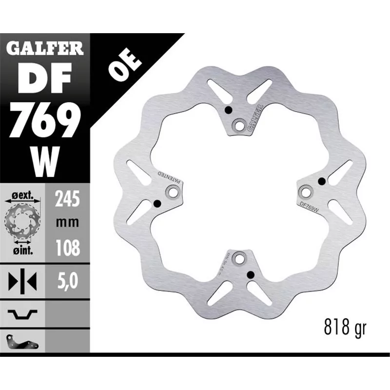 Galfer DF769W Disco Freno Wave Fisso Galfer DF769W Disco Freno Wave Fisso