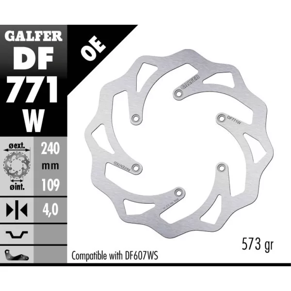 Galfer DF771W Brake Disc Wave Fixed