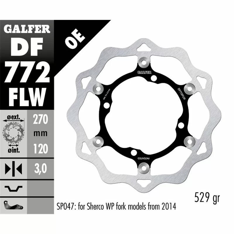 Galfer DF772FLW Disco de Freno Wave Flotante
