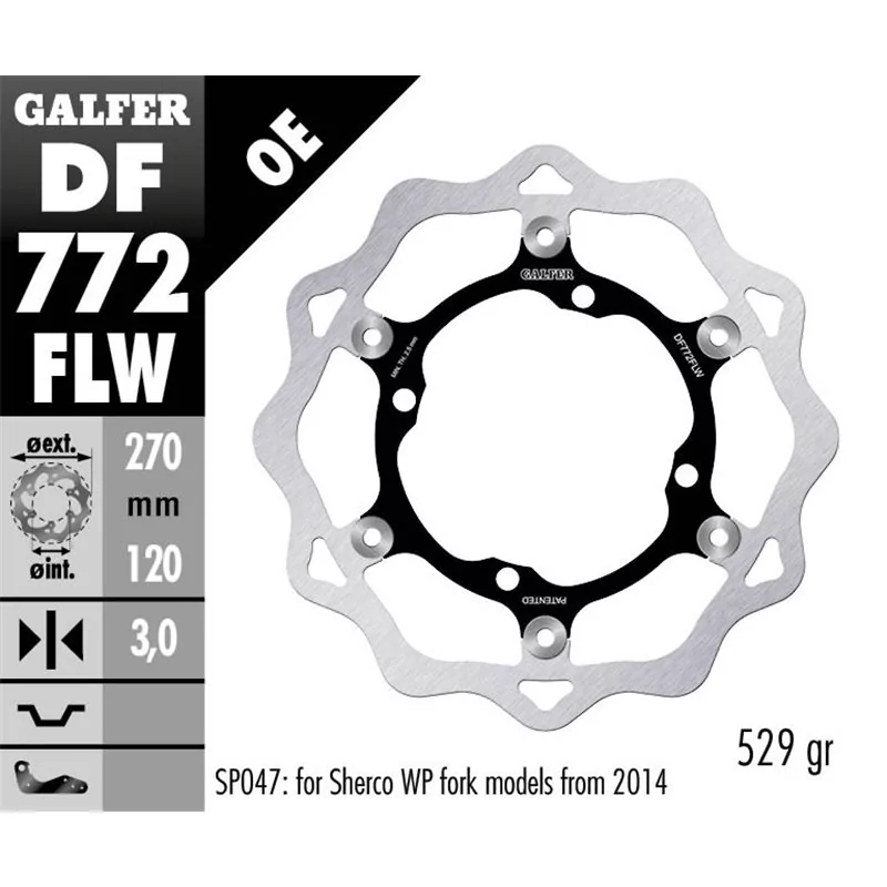 Galfer DF772FLW Disco Freno Wave Flottante Galfer DF772FLW Disco Freno Wave Flottante