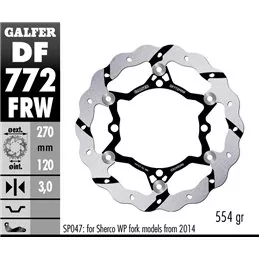 Galfer DF772FRW Bremsscheibe Wave Schwimmend