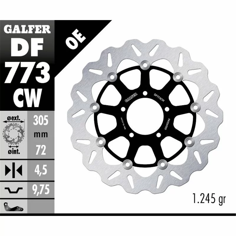 Galfer DF773CW Brake Disc Wave Floating