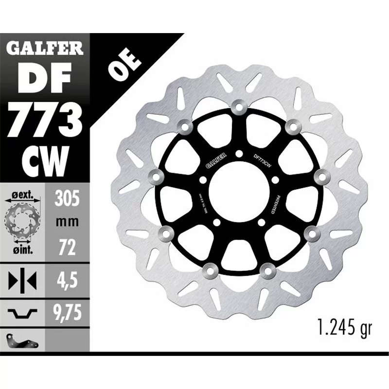 Galfer DF773CW Disco de Freno Wave Flotante
