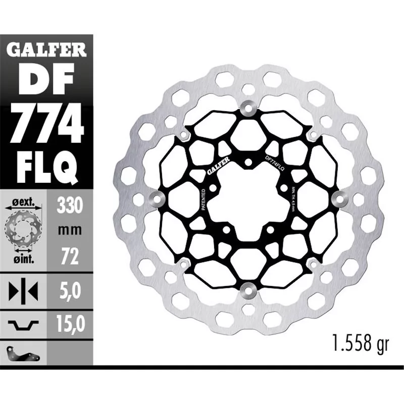 Galfer DF774FLQ Brake Disc Wave Floating Galfer DF774FLQ Brake Disc Wave Floating