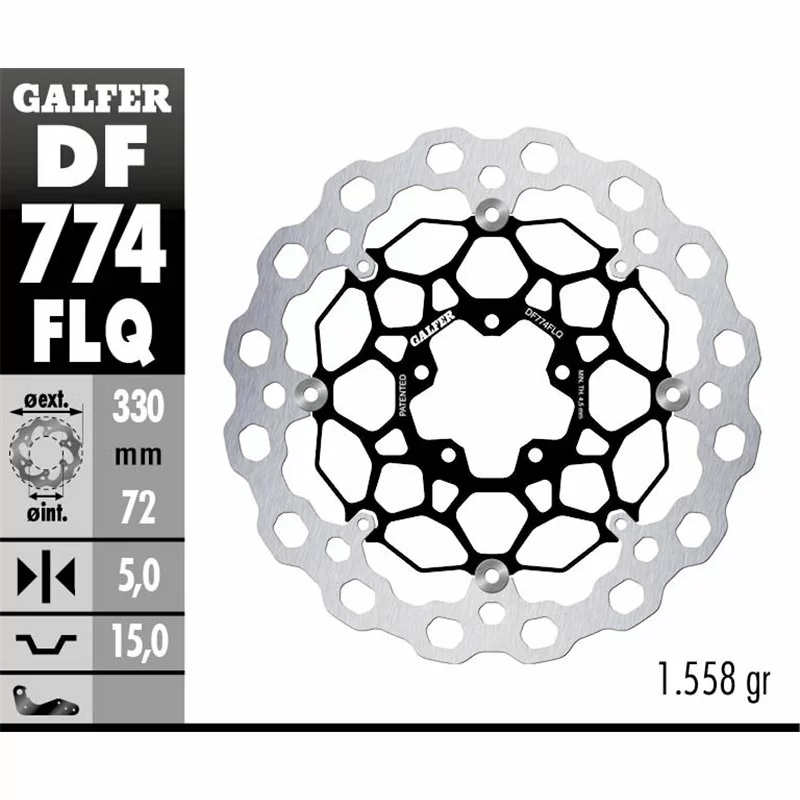 Galfer DF774FLQ Disque de Frein Wave Flottant
