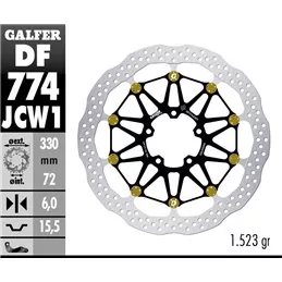 Galfer DF774JCW1G03 Disco Freno Wave Floatech