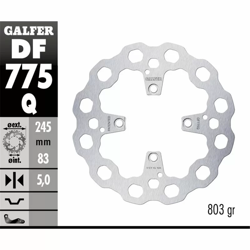 Galfer DF775Q Disque De Frein Wave Fixe