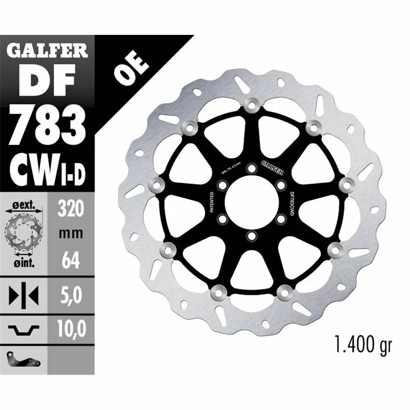 Galfer DF783CWD Brake Disc Wave Floating
